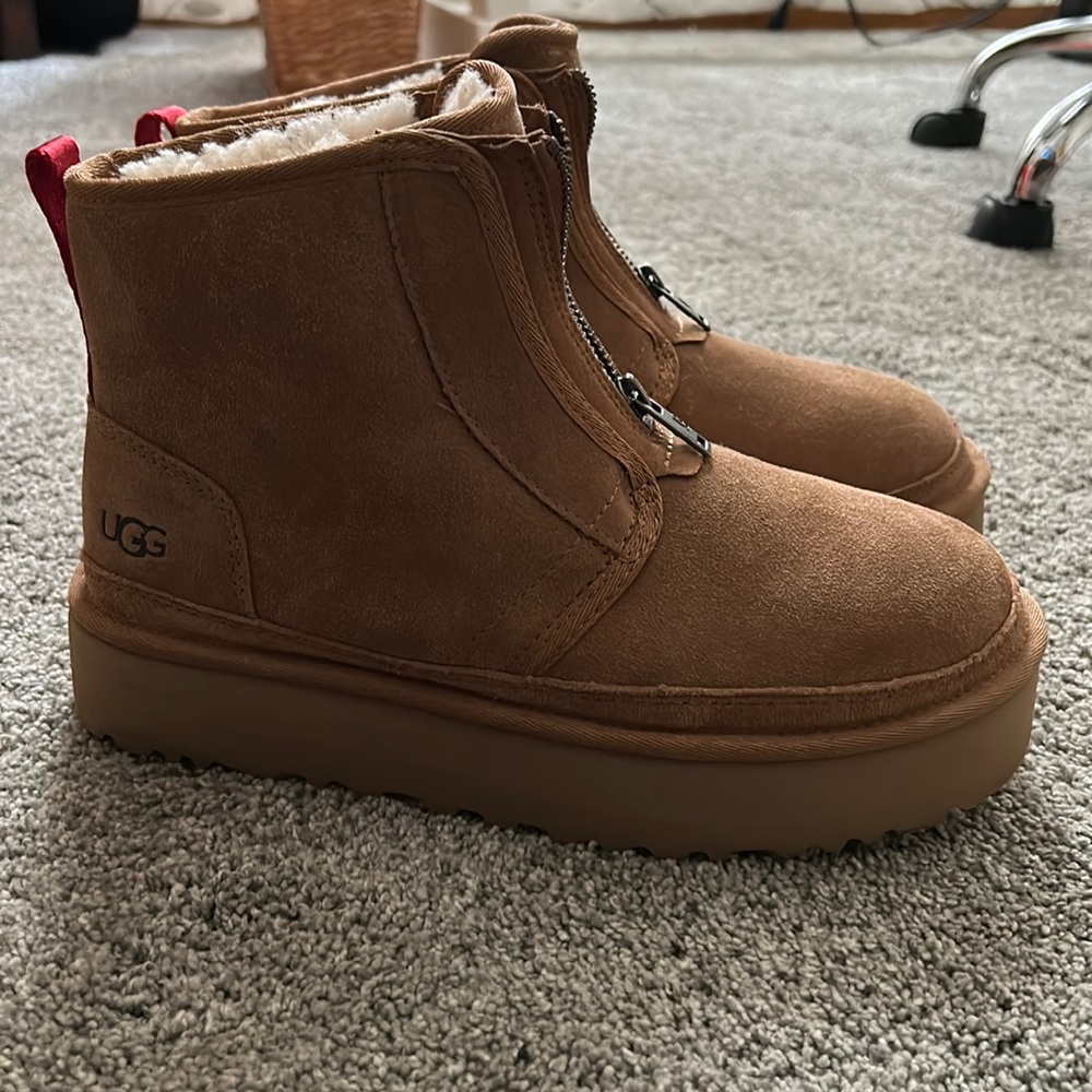 Ugg zip-up ankle boots